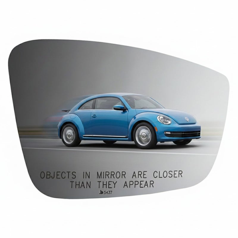 Burco 5437 Convex Passenger Side Power Replacement Mirror Glass (Mount Not Included) Compatible with VOLKSWAGEN BEETLE (2012 2013 2014 2015 2016 2017) VOLKSWAGEN JETTA (2011 2012 2013 2014 2015) - Image 1